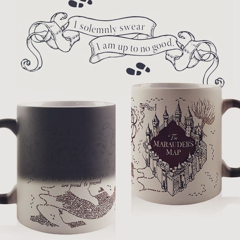 taza sorpresa mostrando cambio de color harry potter 
