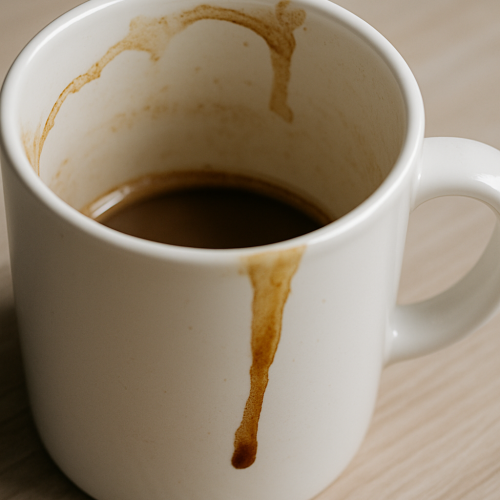 taza de cafe manchas limpieza